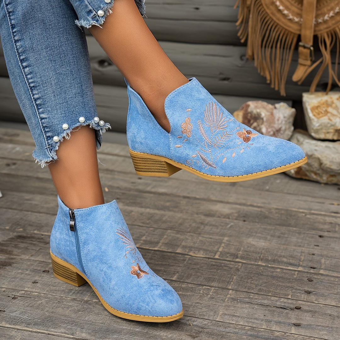 Fennrike | Damen Stiefeletten mit Stickerei - Image 6