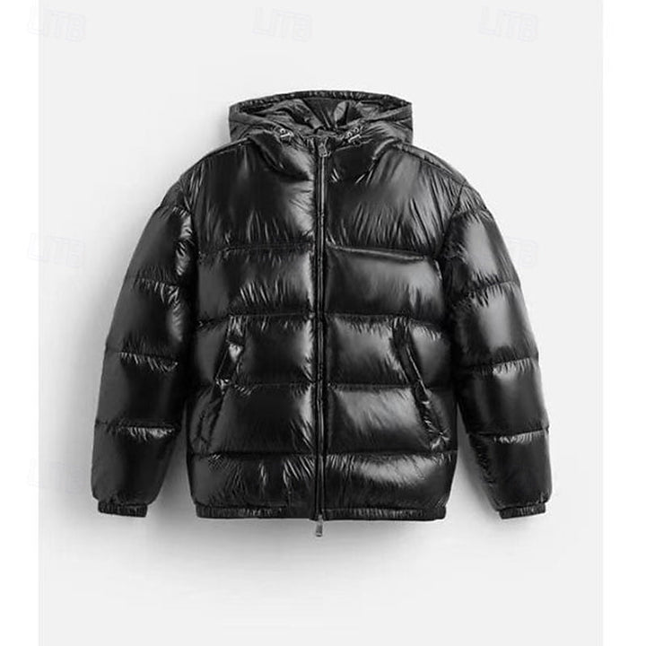 Fenrik | Herren Steppjacke mit Kapuze Winterjacke - Olive Green - Image 4