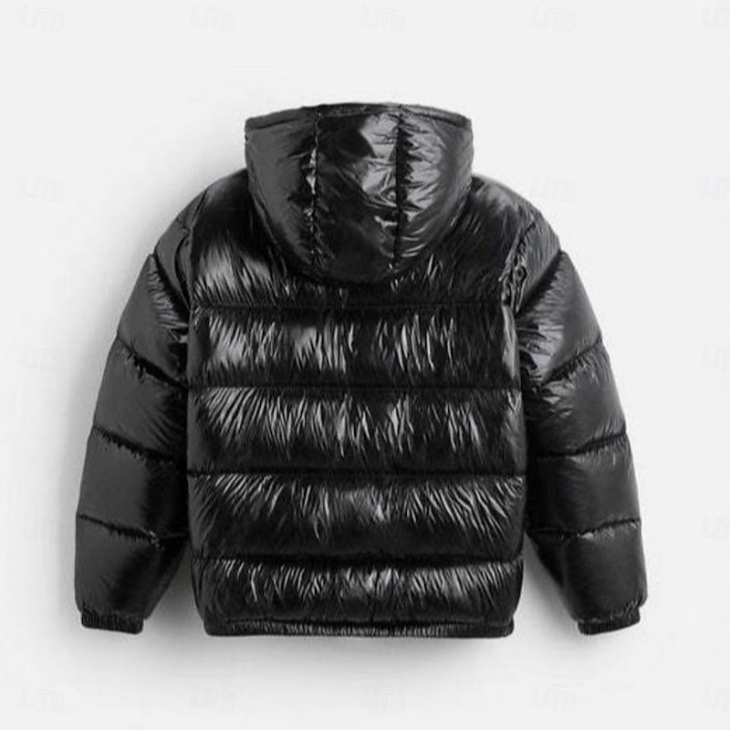 Fenrik | Herren Steppjacke mit Kapuze Winterjacke - Olive Green - Image 5