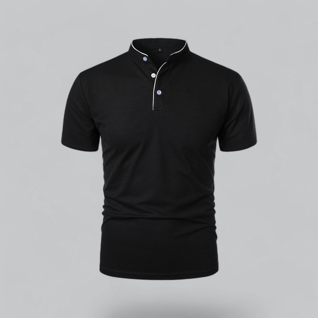 Fionn | Herren Poloshirt mit Stehkragen Kurzarm - Camel - Image 10