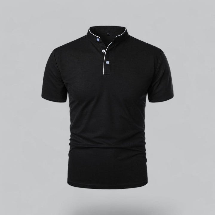 Fionn | Herren Poloshirt mit Stehkragen Kurzarm - Camel - Image 10