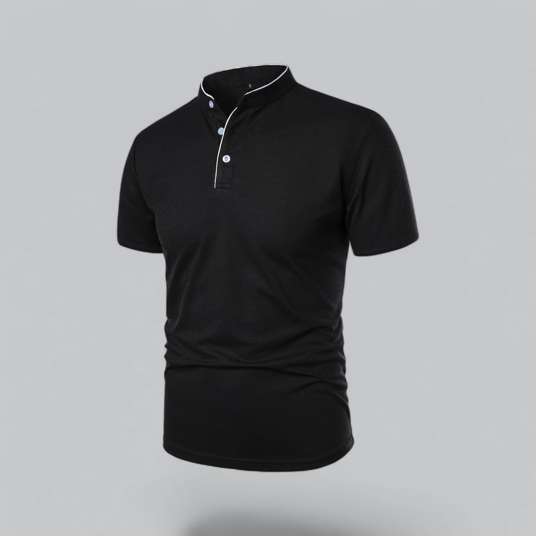Fionn | Herren Poloshirt mit Stehkragen Kurzarm - Camel - Image 12