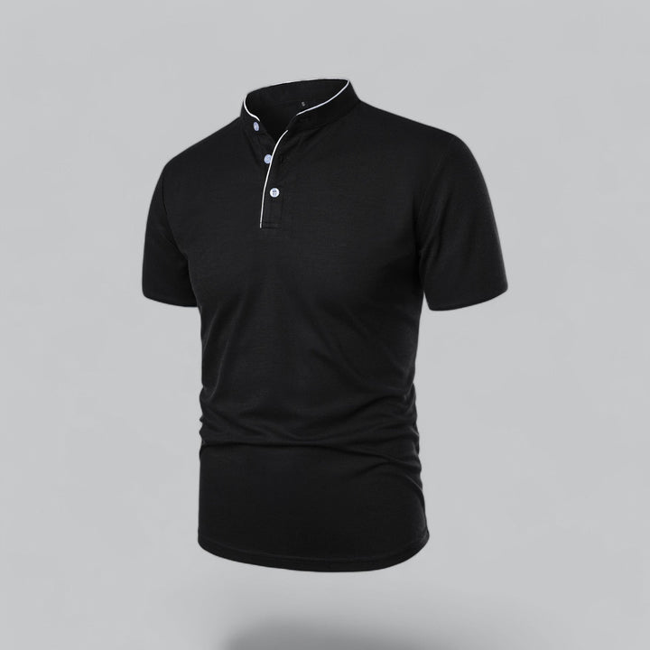 Fionn | Herren Poloshirt mit Stehkragen Kurzarm - Camel - Image 12