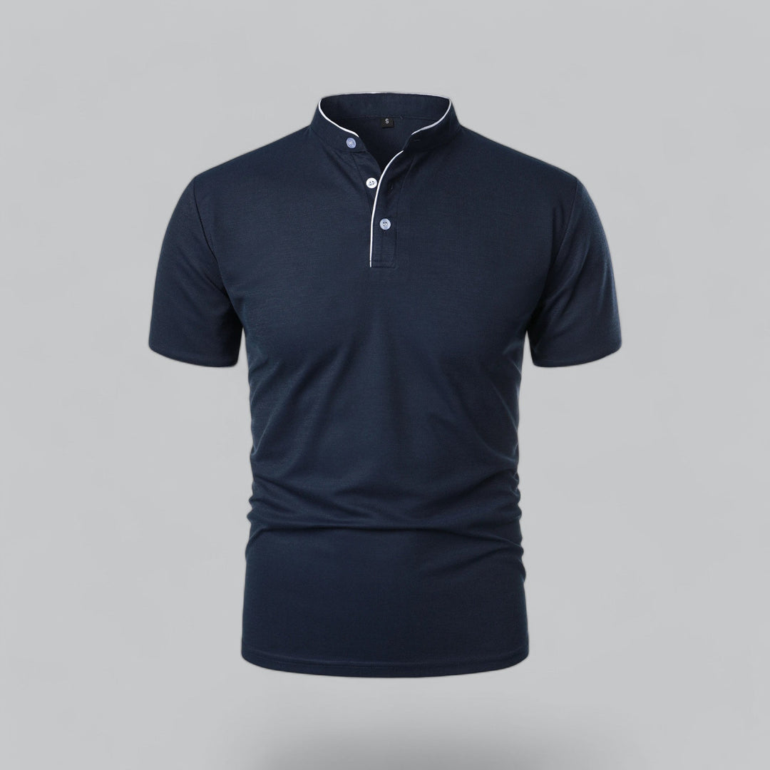 Fionn | Herren Poloshirt mit Stehkragen Kurzarm - Camel - Image 13