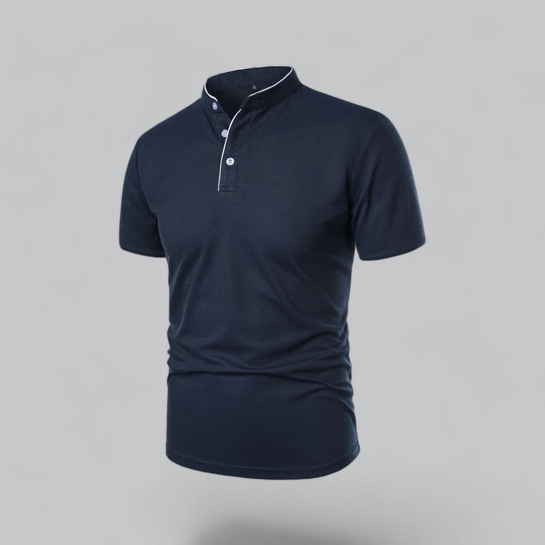 Fionn | Herren Poloshirt mit Stehkragen Kurzarm - Camel - Image 15