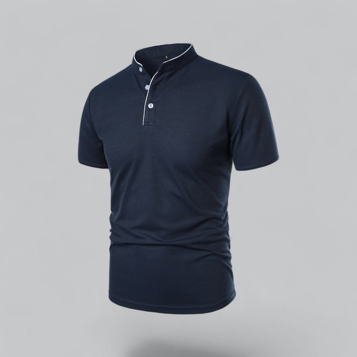 Fionn | Herren Poloshirt mit Stehkragen Kurzarm - Camel - Image 15