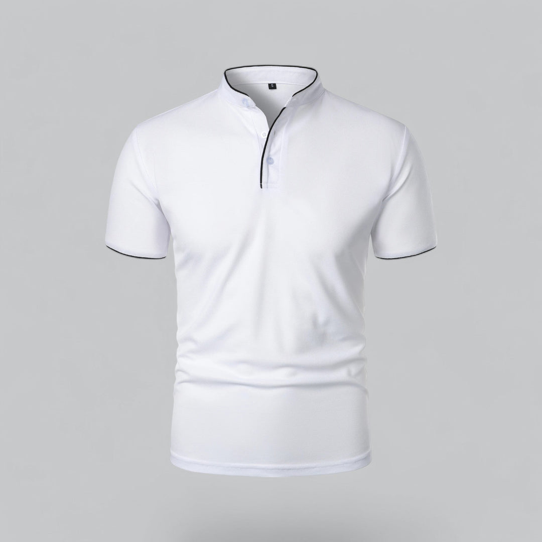 Fionn | Herren Poloshirt mit Stehkragen Kurzarm - Camel - Image 16