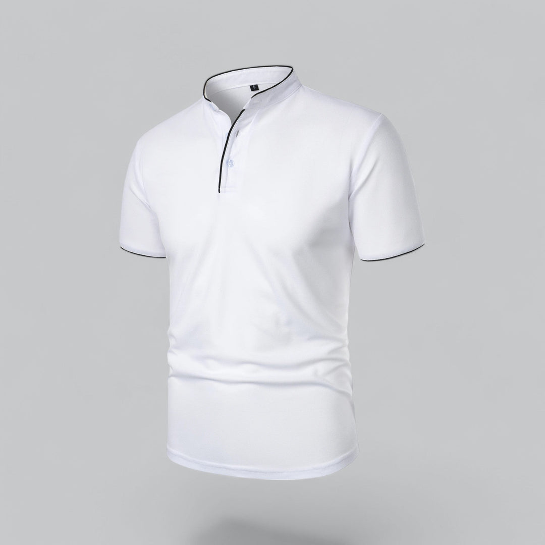 Fionn | Herren Poloshirt mit Stehkragen Kurzarm - Camel - Image 18