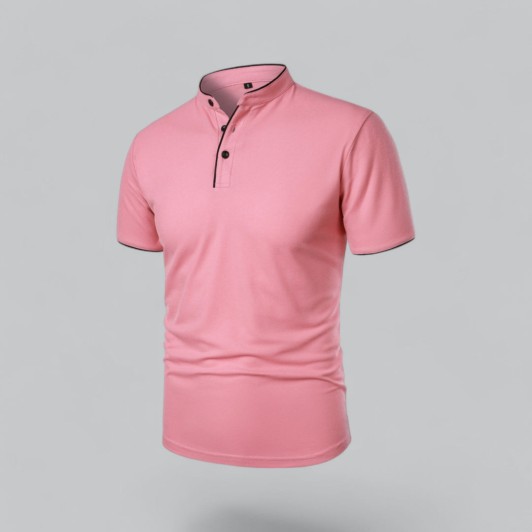 Fionn | Herren Poloshirt mit Stehkragen Kurzarm - Camel - Image 21