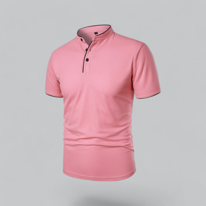 Fionn | Herren Poloshirt mit Stehkragen Kurzarm - Camel - Image 21