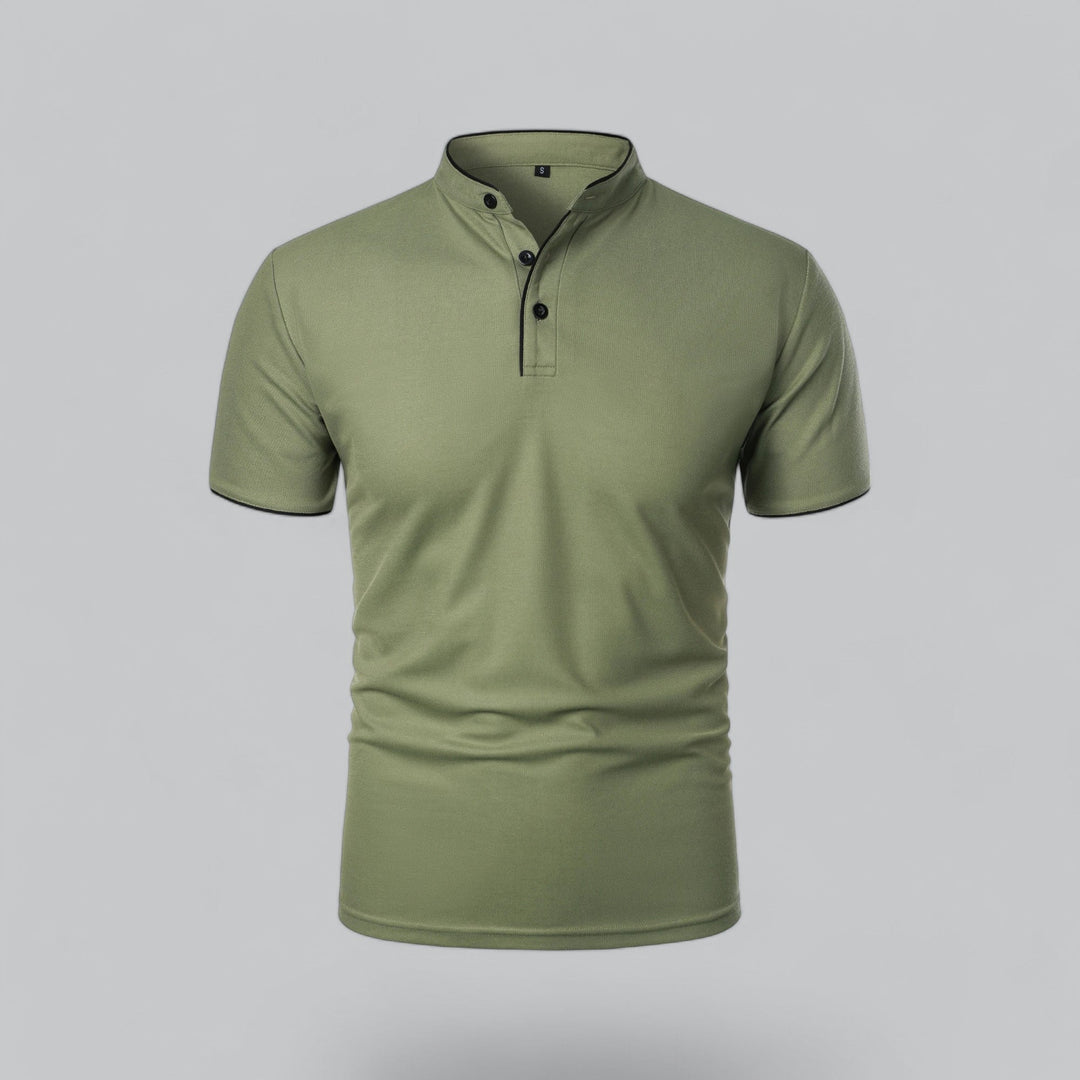 Fionn | Herren Poloshirt mit Stehkragen Kurzarm - Camel - Image 22