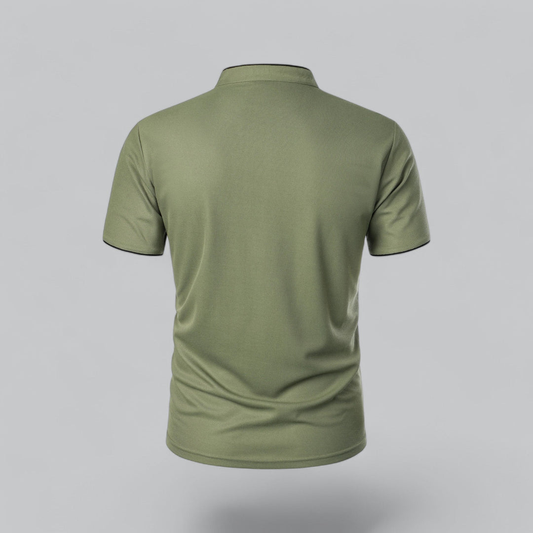 Fionn | Herren Poloshirt mit Stehkragen Kurzarm - Camel - Image 23