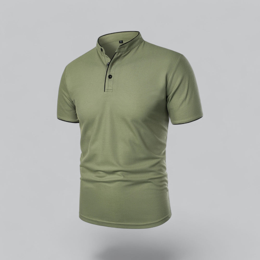 Fionn | Herren Poloshirt mit Stehkragen Kurzarm - Camel - Image 24