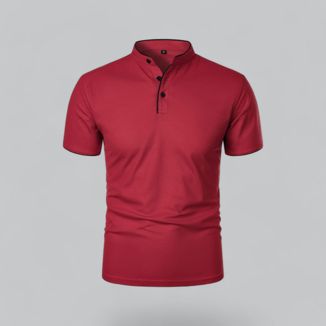 Fionn | Herren Poloshirt mit Stehkragen Kurzarm - Camel - Image 25