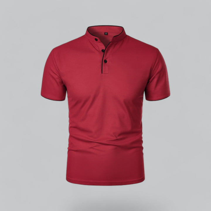 Fionn | Herren Poloshirt mit Stehkragen Kurzarm - Camel - Image 25