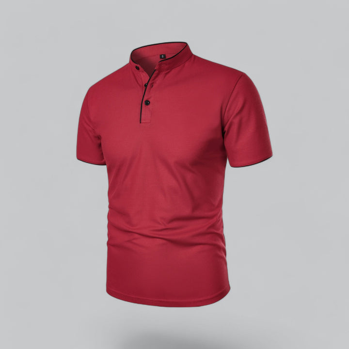 Fionn | Herren Poloshirt mit Stehkragen Kurzarm - Camel - Image 27