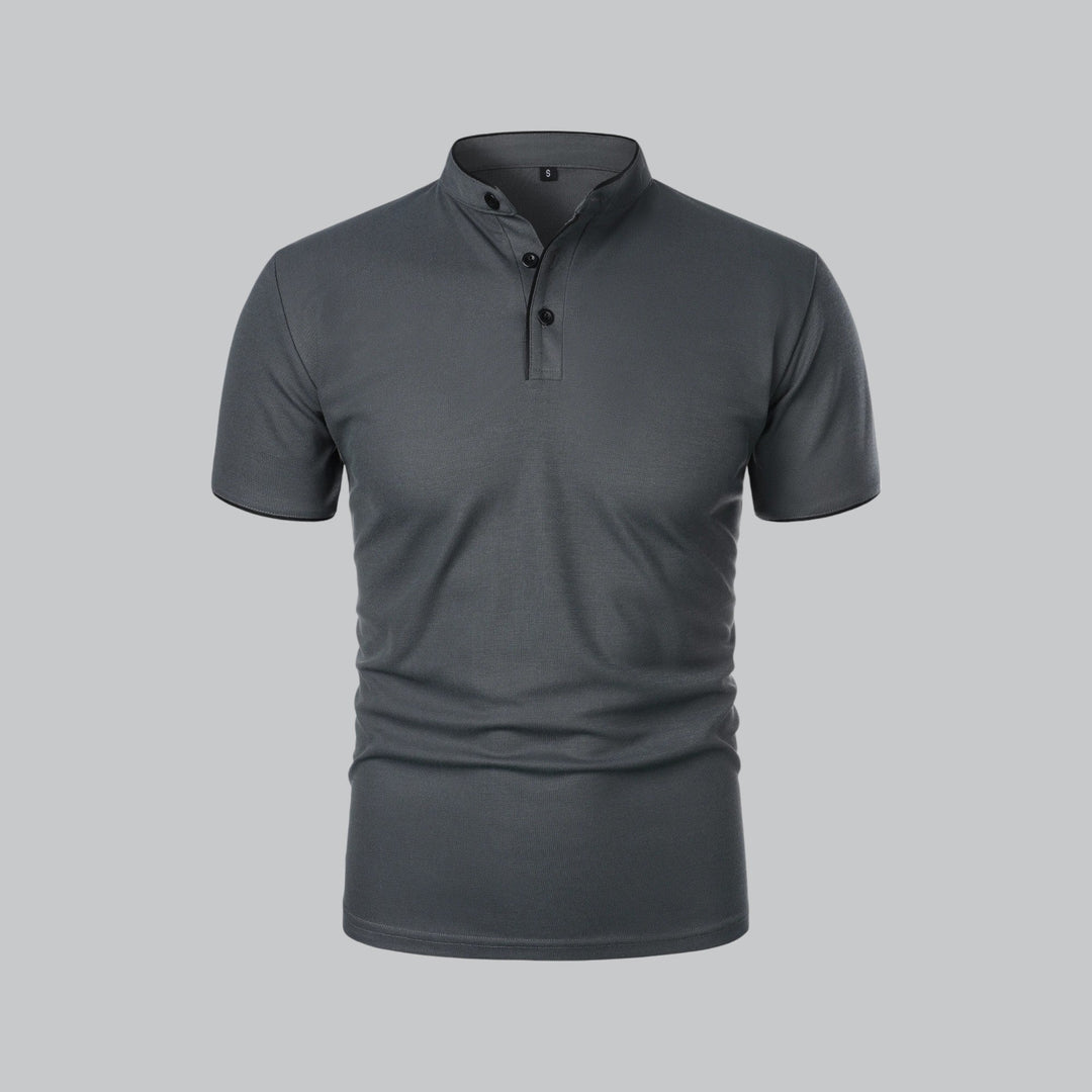 Fionn | Herren Poloshirt mit Stehkragen Kurzarm - Camel - Image 7