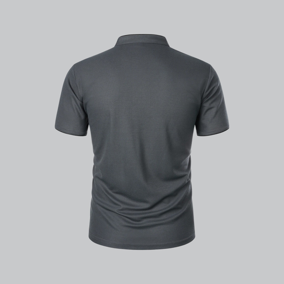 Fionn | Herren Poloshirt mit Stehkragen Kurzarm - Camel - Image 8