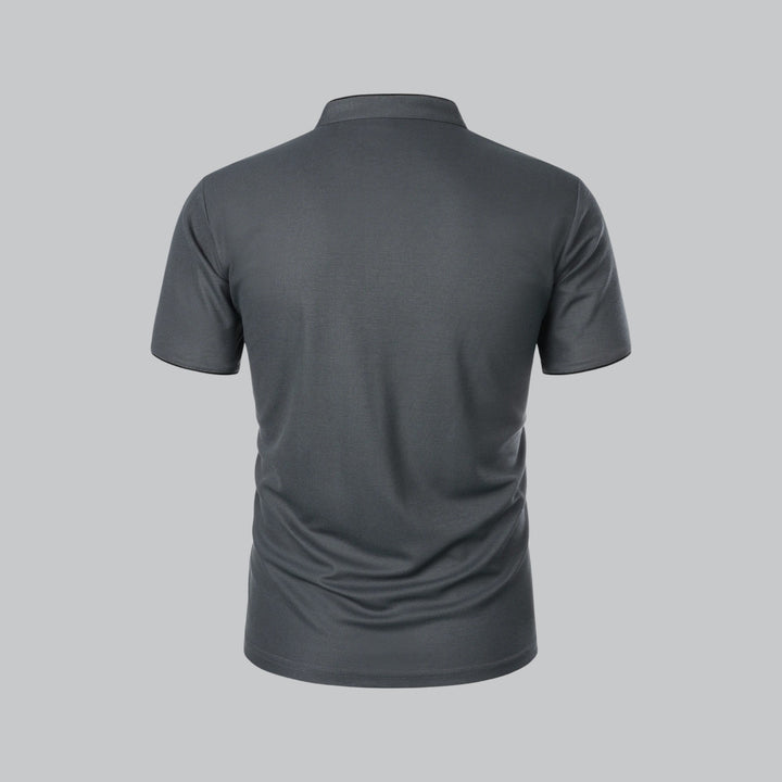 Fionn | Herren Poloshirt mit Stehkragen Kurzarm - Camel - Image 8