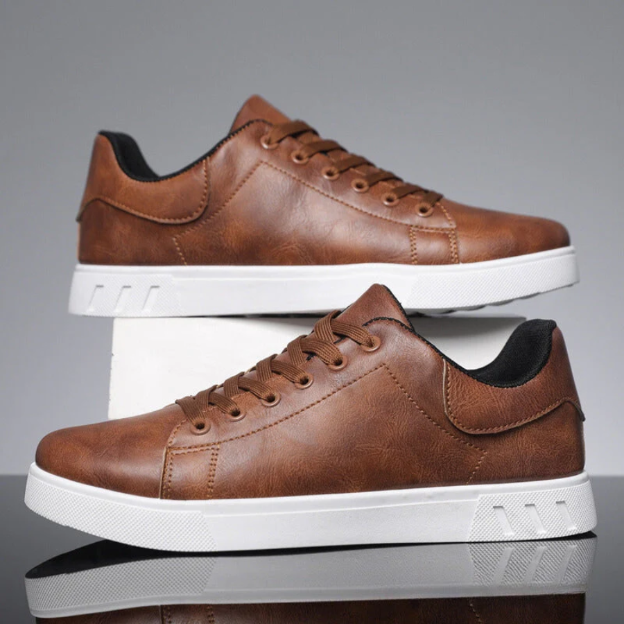 Florian | Herren Braun Schnürung Low-Top Sneaker - Brown - Image 3