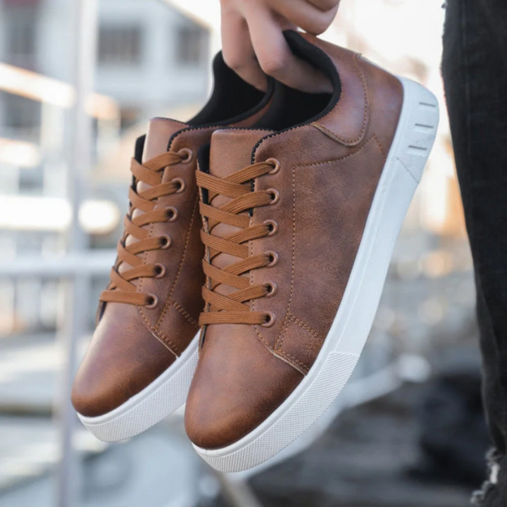 Florian | Herren Braun Schnürung Low-Top Sneaker - Brown - Image 5