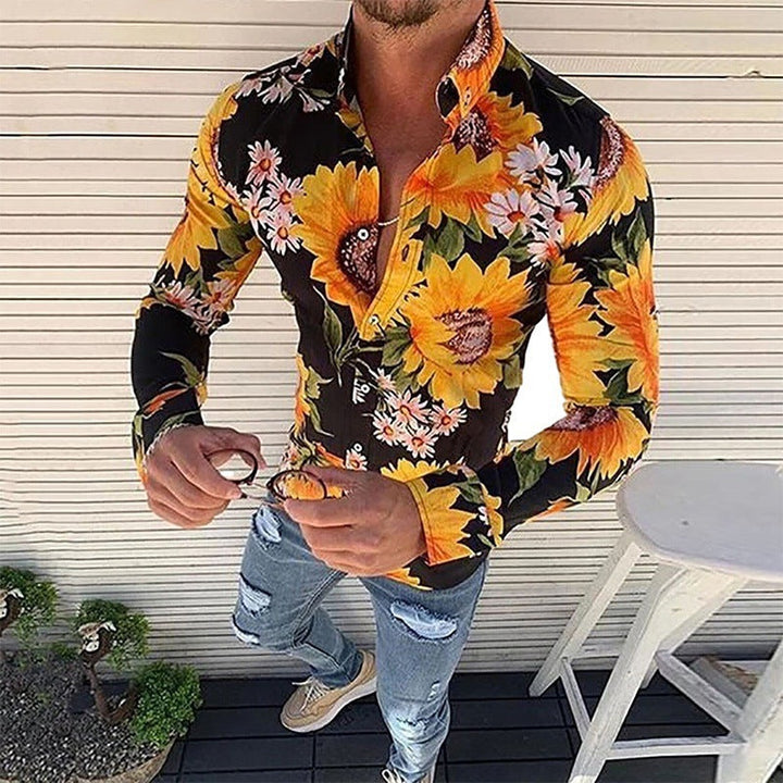 Floriano | Herren Langarm Hemd mit Blumenmuster - Floral - Image 11
