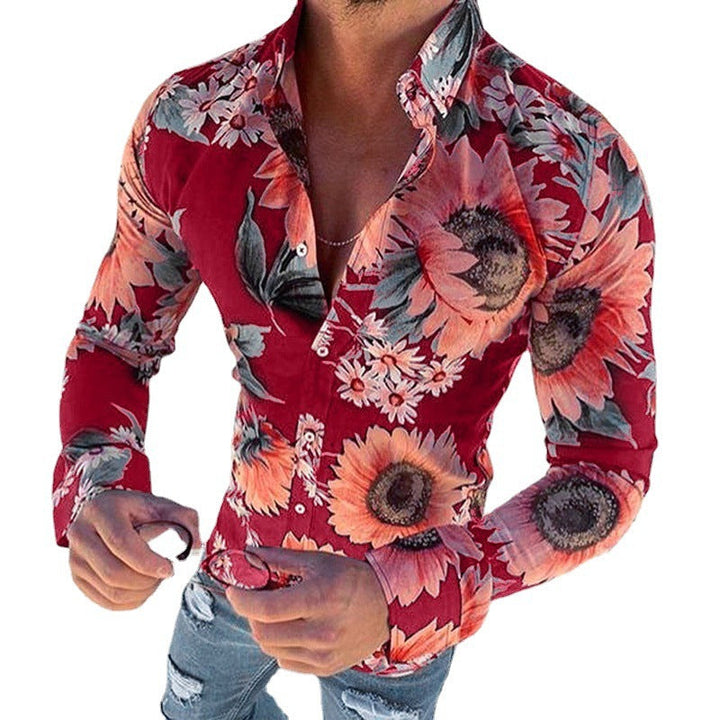 Floriano | Herren Langarm Hemd mit Blumenmuster - Floral - Image 12
