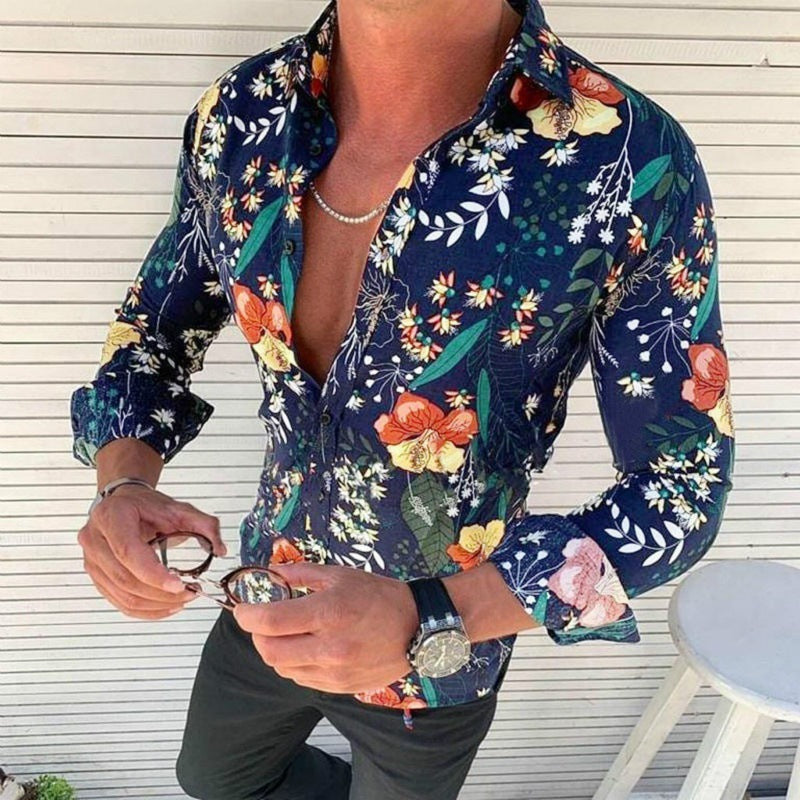 Floriano | Herren Langarm Hemd mit Blumenmuster - Floral - Image 8