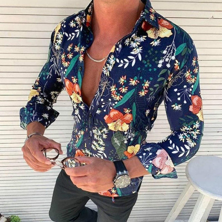 Floriano | Herren Langarm Hemd mit Blumenmuster - Floral - Image 8