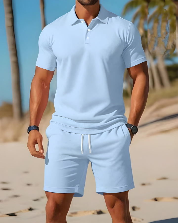 Bruno | Herren Sommer Set Poloshirt Shorts Freizeit Sport