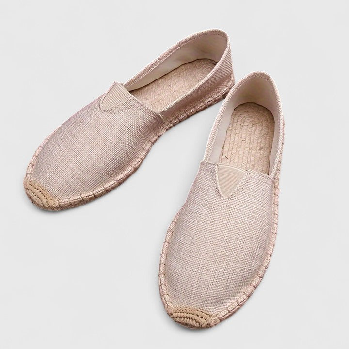 Blanc | Damen Espadrilles Slip-On Jutesohle Flache Sommerschuhe