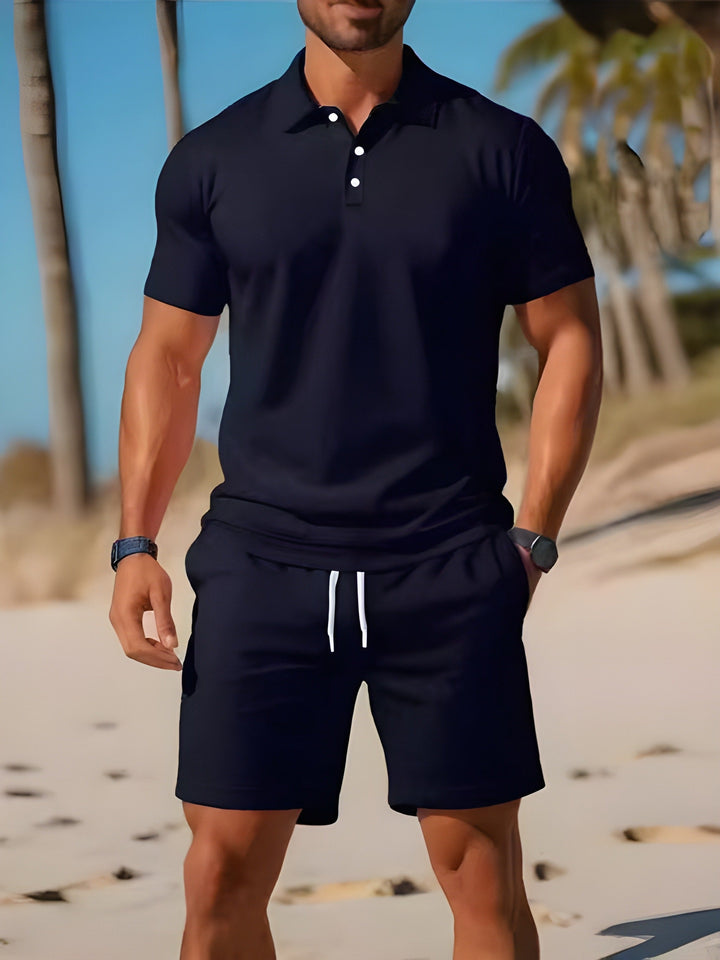 Bruno | Herren Sommer Set Poloshirt Shorts Freizeit Sport