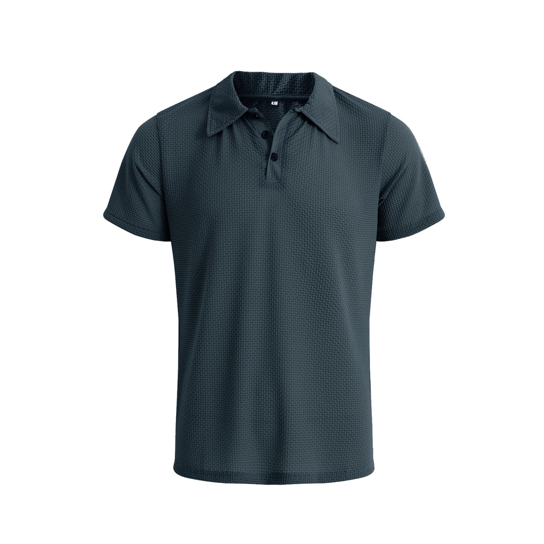 Kai | Herren Poloshirt Kurzarm Waffelstruktur Casual Klassisch