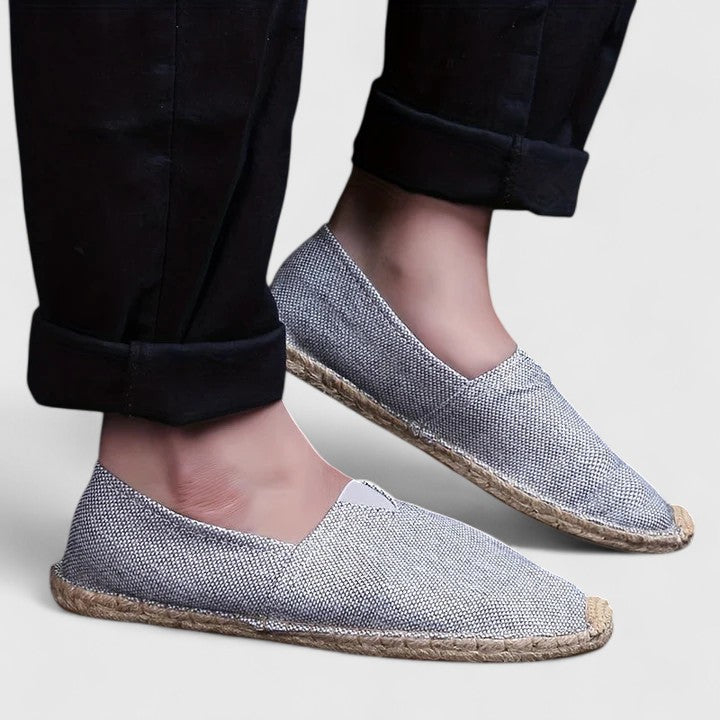Blanc | Damen Espadrilles Slip-On Jutesohle Flache Sommerschuhe