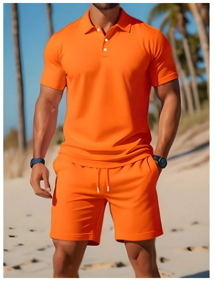 Bruno | Herren Sommer Set Poloshirt Shorts Freizeit Sport