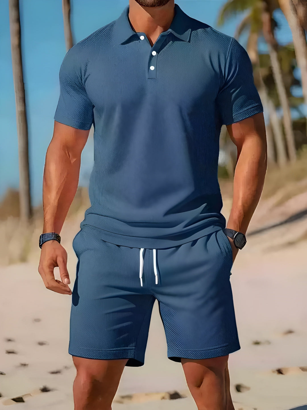 Bruno | Herren Sommer Set Poloshirt Shorts Freizeit Sport