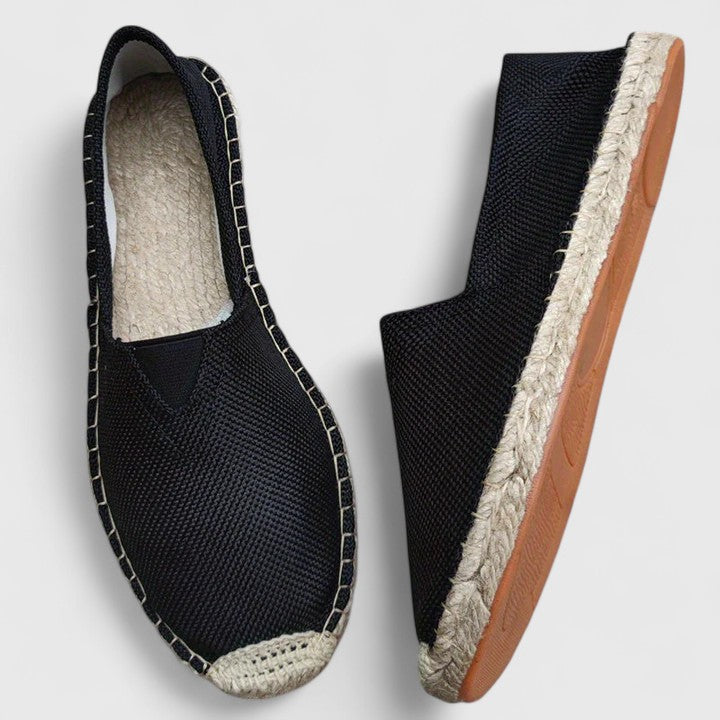 Blanc | Damen Espadrilles Slip-On Jutesohle Flache Sommerschuhe