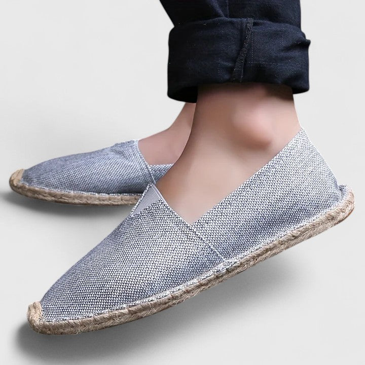 Blanc | Damen Espadrilles Slip-On Jutesohle Flache Sommerschuhe