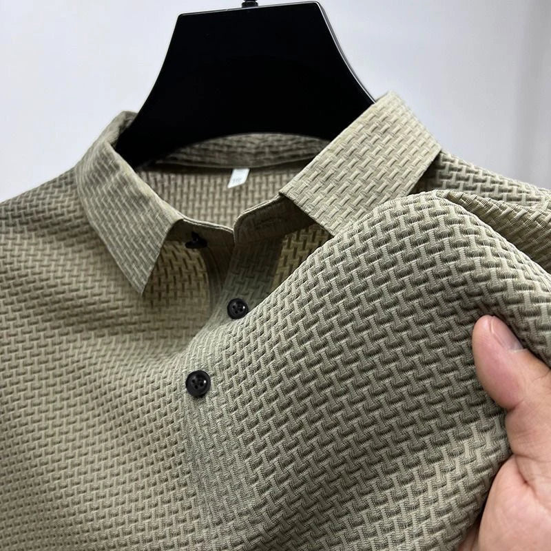 Kai | Herren Poloshirt Kurzarm Waffelstruktur Casual Klassisch