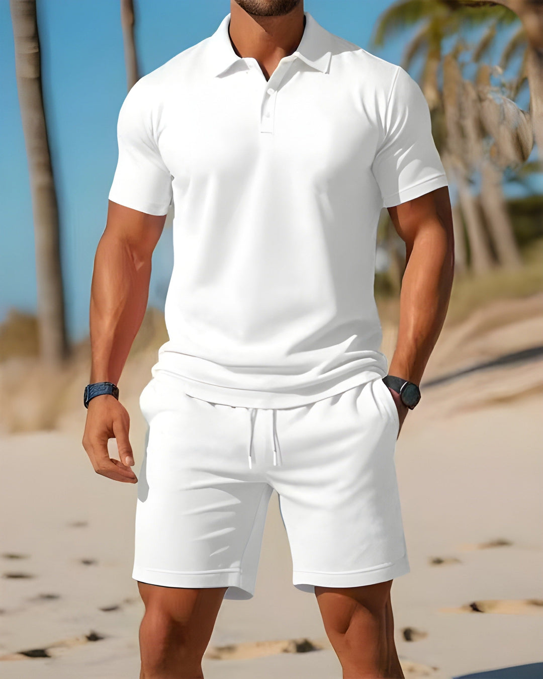 Bruno | Herren Sommer Set Poloshirt Shorts Freizeit Sport
