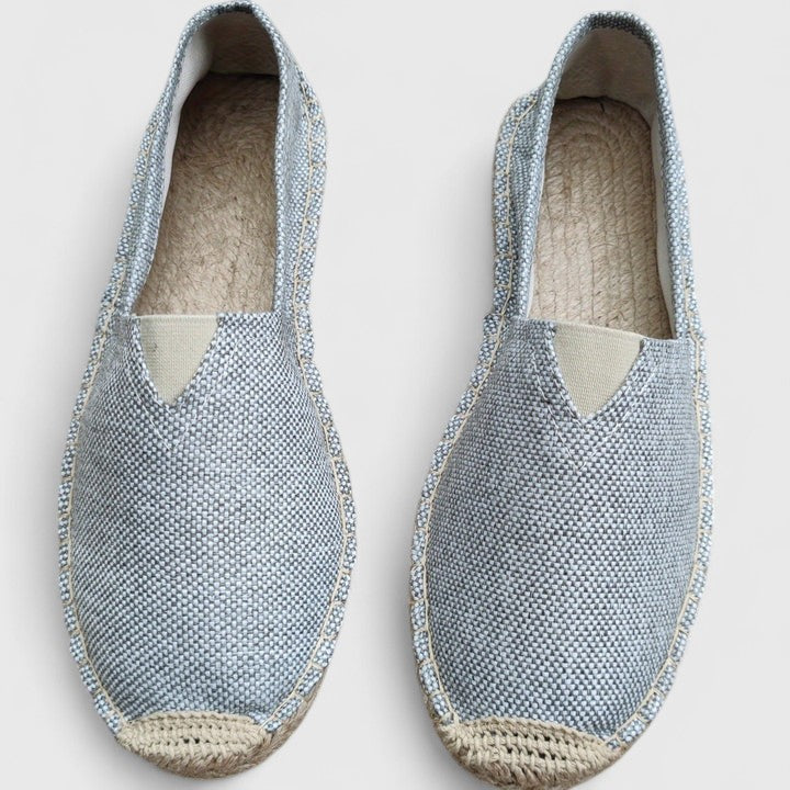 Blanc | Damen Espadrilles Slip-On Jutesohle Flache Sommerschuhe