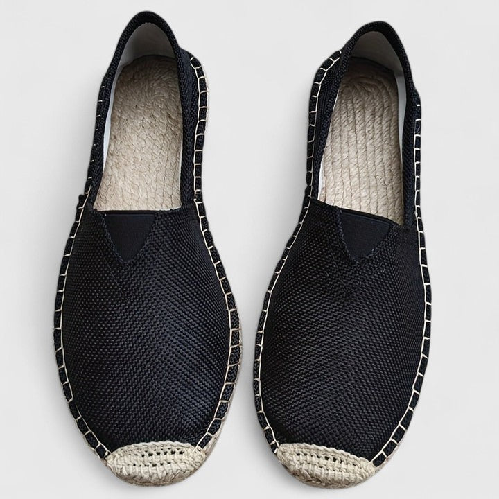 Blanc | Damen Espadrilles Slip-On Jutesohle Flache Sommerschuhe
