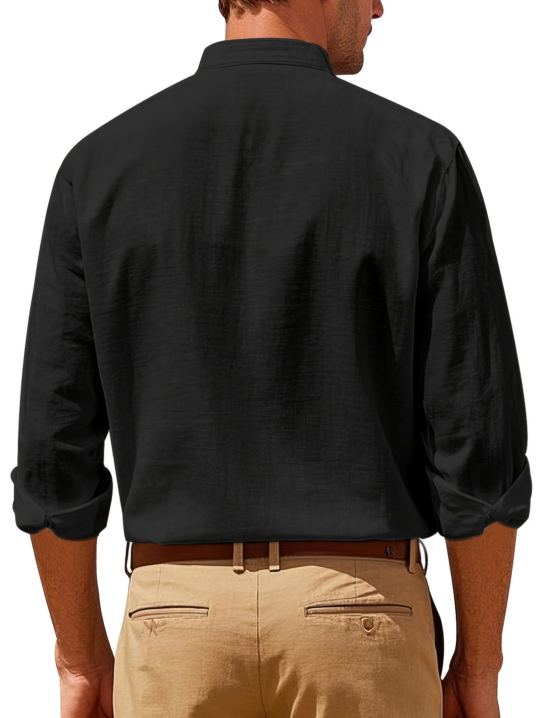 Carlos | Herren Leinenhemd Langarm Casual Sommer Knopfleiste