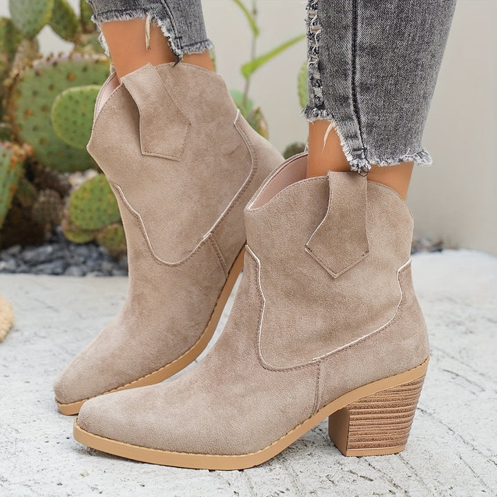 Franka | Damen Chelsea Ankle Boot mit Blockabsatz, 70 - Taupe - Image 1
