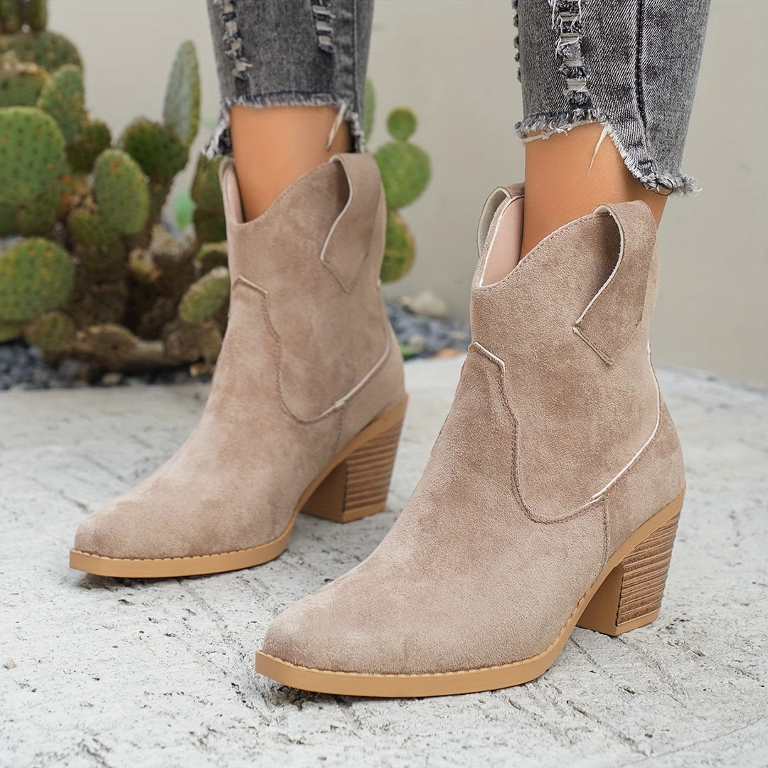 Franka | Damen Chelsea Ankle Boot mit Blockabsatz, 70 - Taupe - Image 3