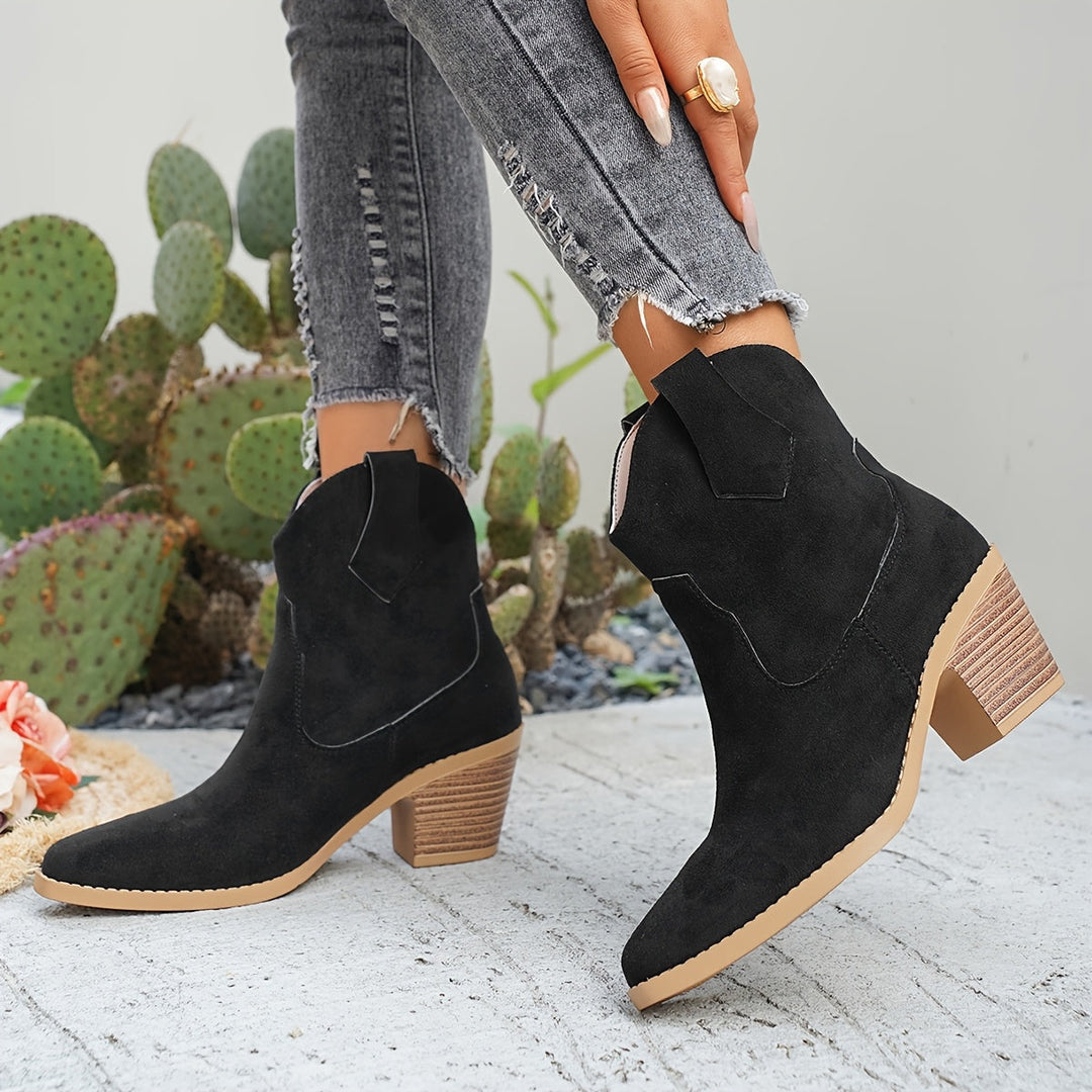 Franka | Damen Chelsea Ankle Boot mit Blockabsatz, 70 - Taupe - Image 4