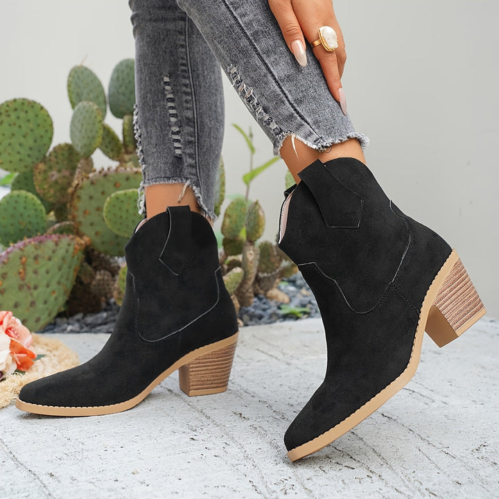 Franka | Damen Chelsea Ankle Boot mit Blockabsatz, 70 - Taupe - Image 4