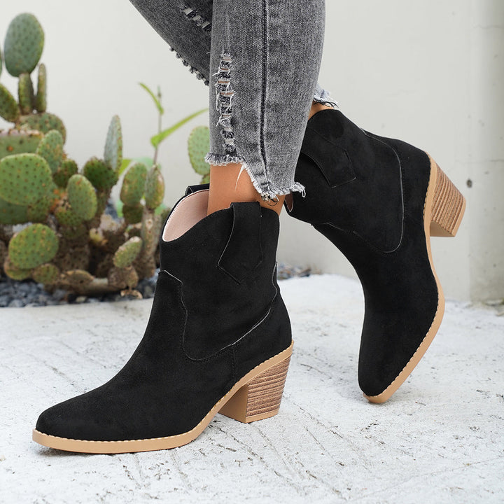 Franka | Damen Chelsea Ankle Boot mit Blockabsatz, 70 - Taupe - Image 8