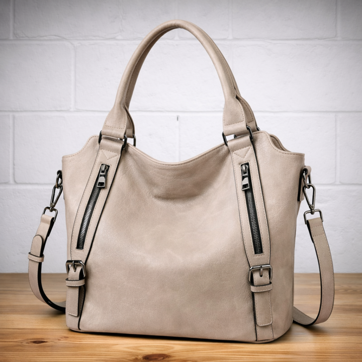 Franka | Damen Schultertasche mit Verstellbarem Riemen - Brown - Image 13