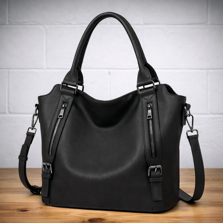 Franka | Damen Schultertasche mit Verstellbarem Riemen - Brown - Image 5